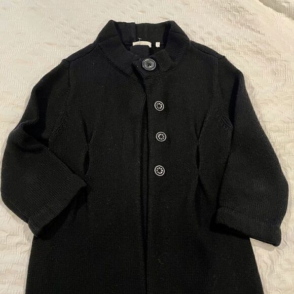 Vince Belted Cardigan with Buttons Black - Picture 2 of 4
